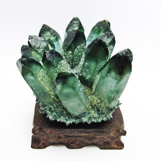 緑水晶 グリーンクォーツ クラスター [t802-3990]