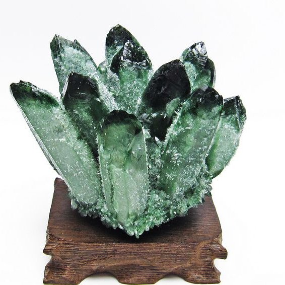 緑水晶 グリーンクォーツ クラスター [t802-3997]