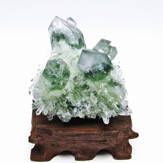 緑水晶 グリーンクォーツ クラスター [t802-4071]