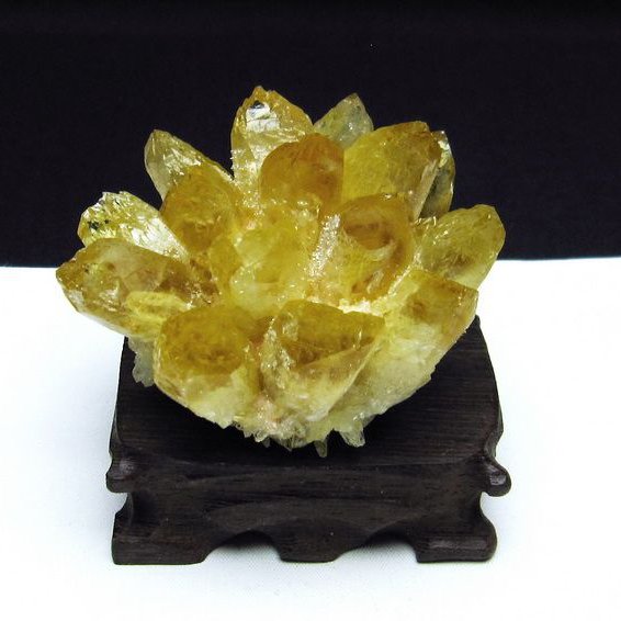 黄水晶 イエロークォーツ クラスター  [t802-4470]