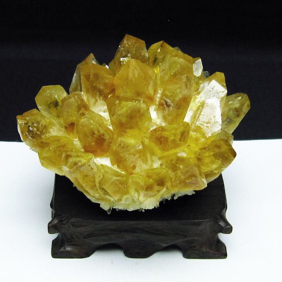 黄水晶 イエロークォーツ クラスター  [t802-4526]