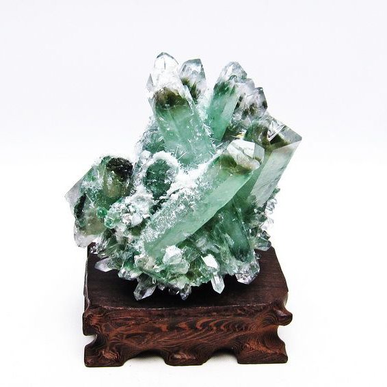 緑水晶 グリーンクォーツ クラスター [t802-4597]