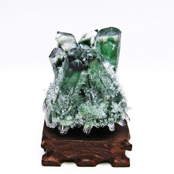 緑水晶 グリーンクォーツ クラスター [t802-4604]