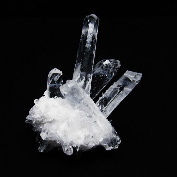 六角水晶　クラスター クリスタル 水晶クラスター [T802-5274]