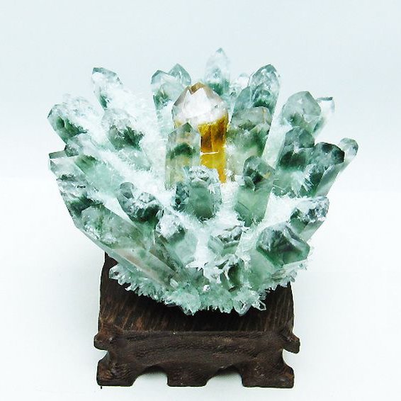 緑水晶 グリーンクォーツ クラスター [t802-5433]