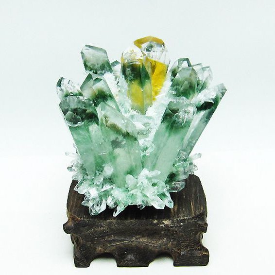 緑水晶 グリーンクォーツ クラスター[T802-5439]