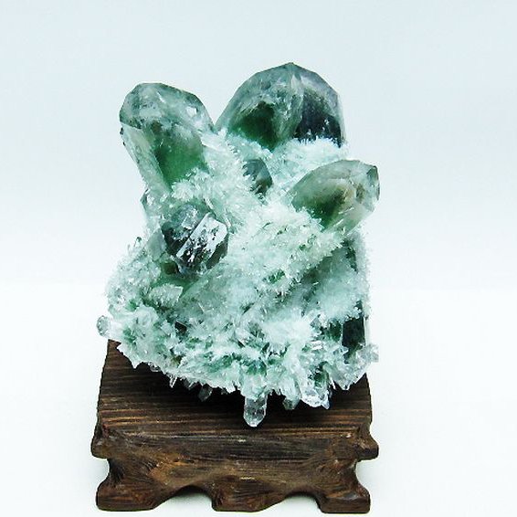 緑水晶 グリーンクォーツ クラスター[t802-5460]