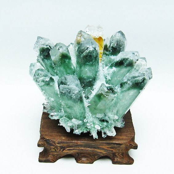 緑水晶 グリーンクォーツ クラスター[T802-5477]
