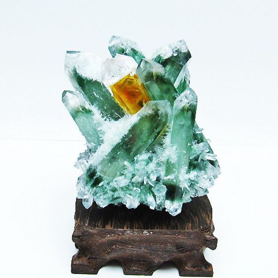 緑水晶 グリーンクォーツ クラスター[T802-5526]