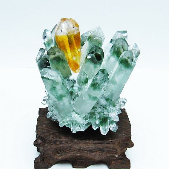 緑水晶 グリーンクォーツ クラスター[T802-5534]