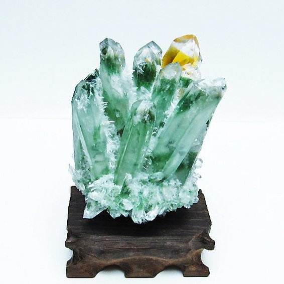 緑水晶 グリーンクォーツ クラスター[T802-5544]