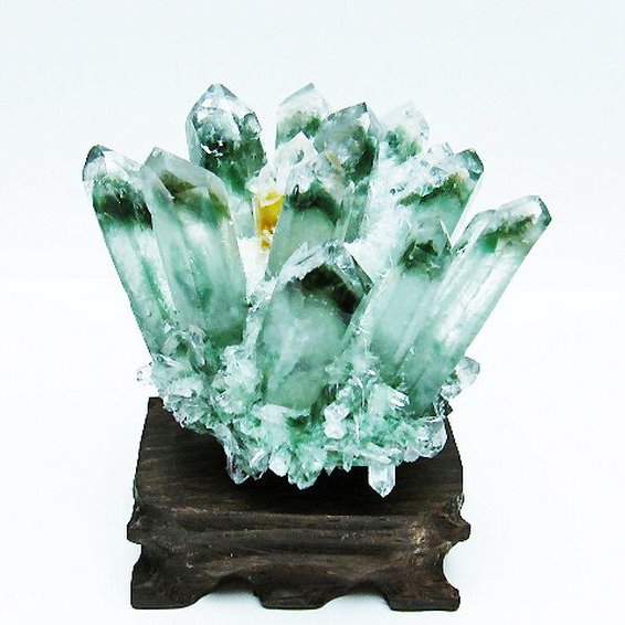 緑水晶 グリーンクォーツ クラスター [t802-5549]