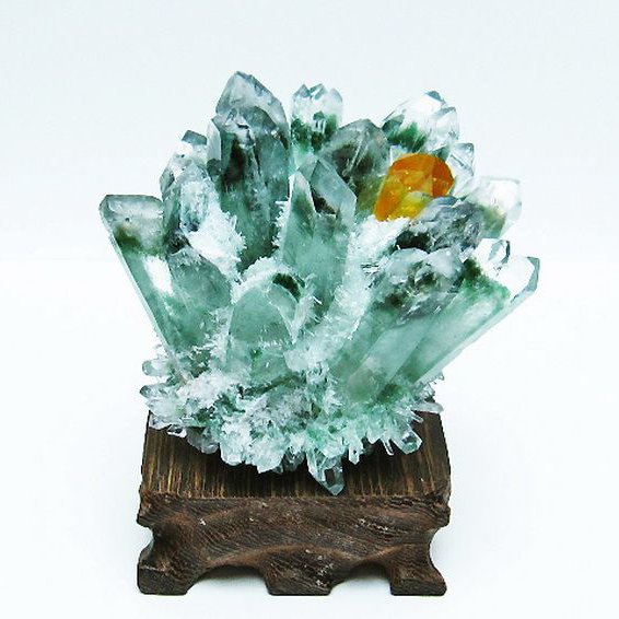 緑水晶 グリーンクォーツ クラスター [t802-5569]