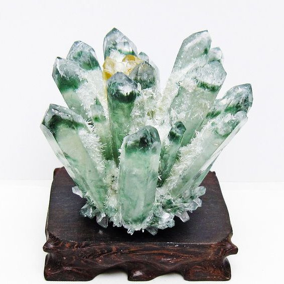 緑水晶 グリーンクォーツ クラスター[T802-5813]
