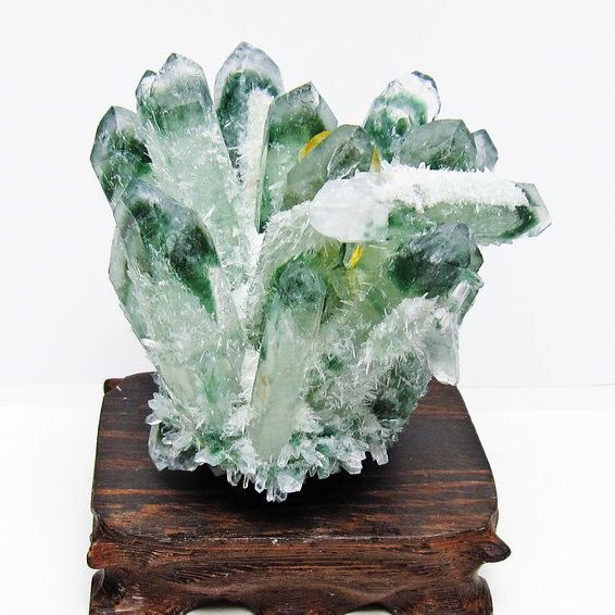 緑水晶 グリーンクォーツ クラスター[T802-5817]