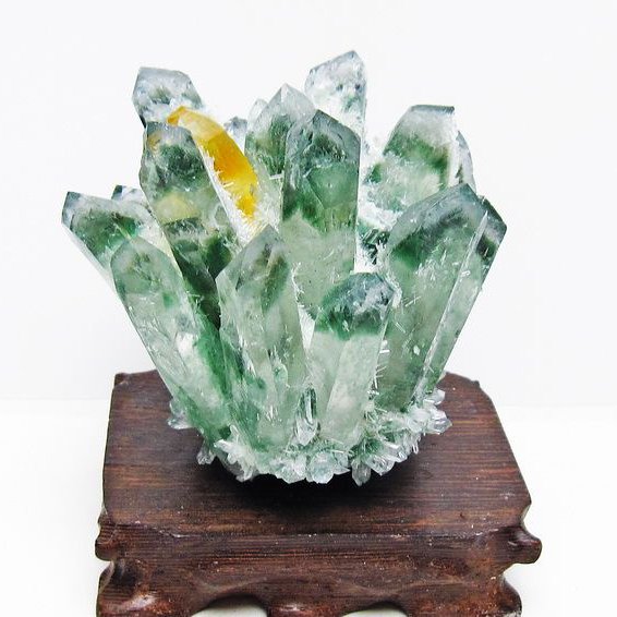 緑水晶 グリーンクォーツ クラスター[T802-5823]