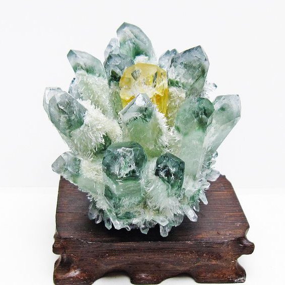 緑水晶 グリーンクォーツ クラスター[T802-5824]