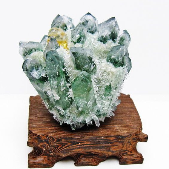 緑水晶 グリーンクォーツ クラスター[T802-5827]