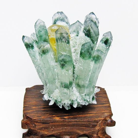 緑水晶 グリーンクォーツ クラスター[t802-5830]