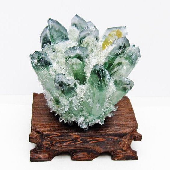 緑水晶 グリーンクォーツ クラスター[T802-5838]