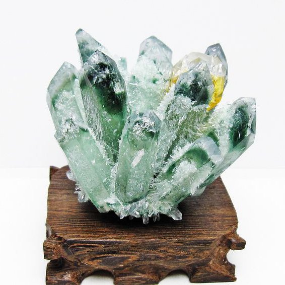 緑水晶 グリーンクォーツ クラスター[T802-5852]