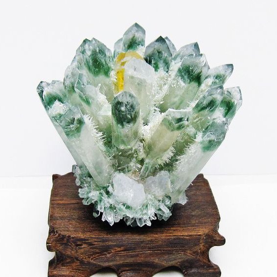 緑水晶 グリーンクォーツ クラスター[T802-5876]