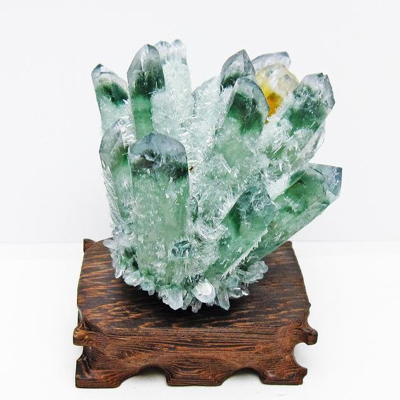 緑水晶 グリーンクォーツ クラスター[T802-5878]