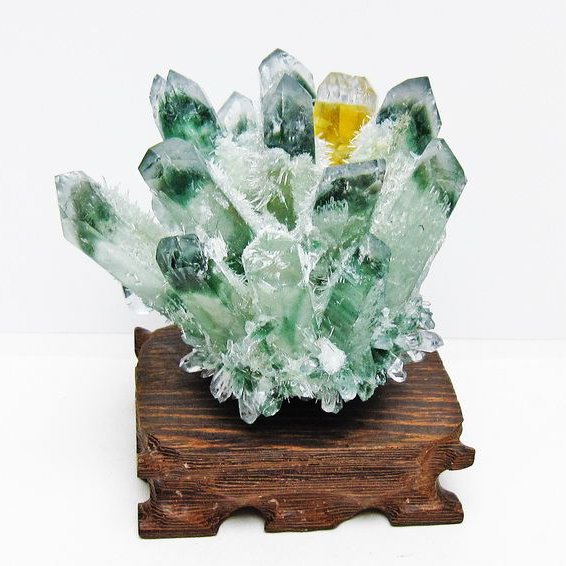 緑水晶 グリーンクォーツ クラスター[T802-5881]