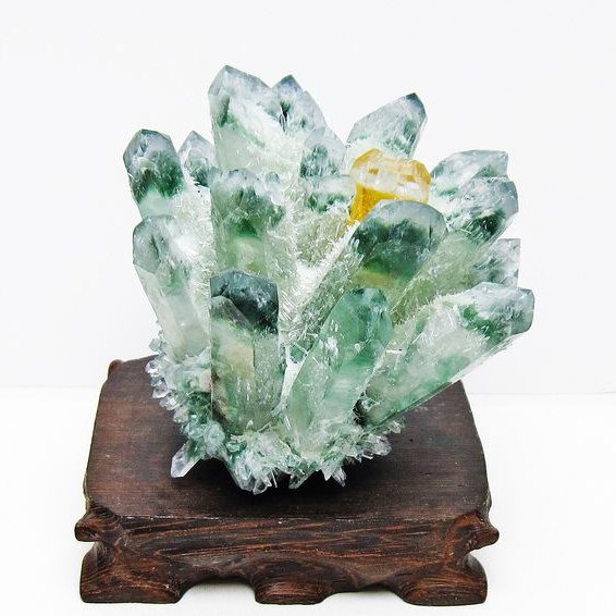 緑水晶 グリーンクォーツ クラスター[T802-5899]