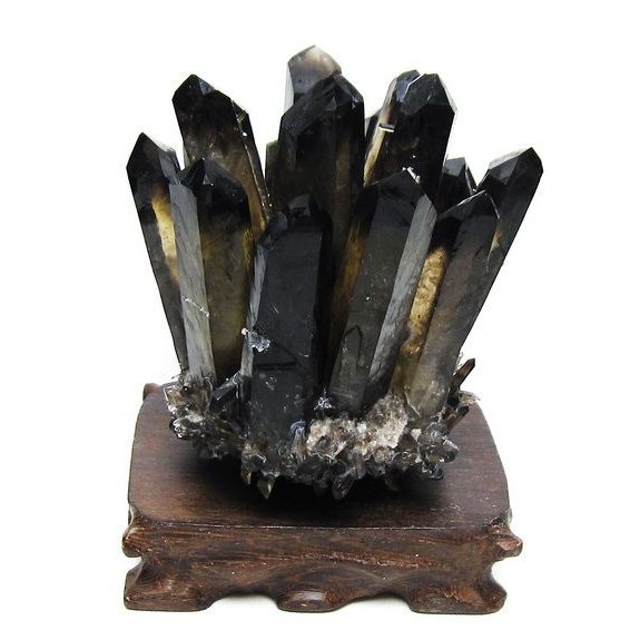 アーカンソー産 モリオン 純天然 黒水晶 クラスター[t802-5931]