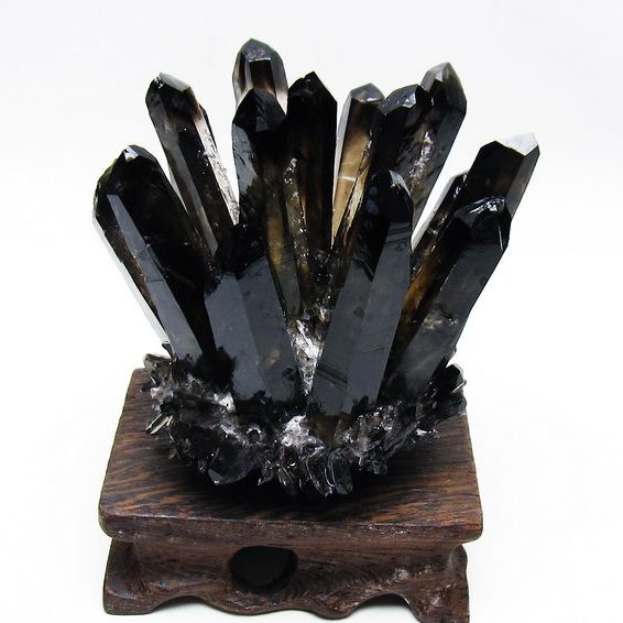 黒水晶 ブラッククォーツ クラスター[T802-6040]