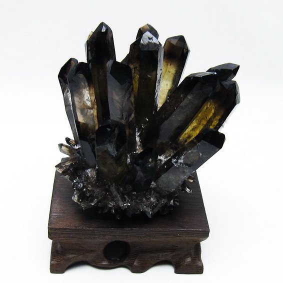 黒水晶 ブラッククォーツ クラスター[T802-6055]