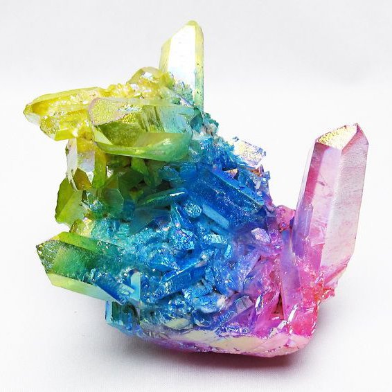 オーラ水晶オーラクリスタルクラスター(レインボー)