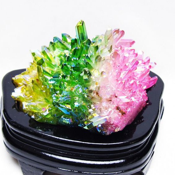 オーラ水晶 オーラクリスタル クラスター (レインボー)[T802-6195]