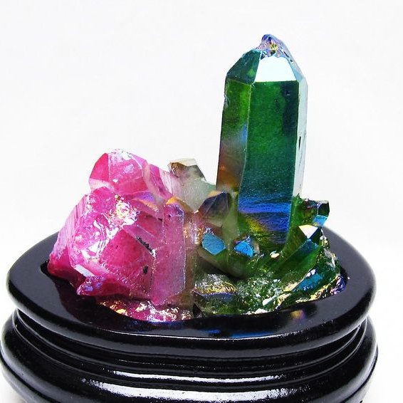 オーラ水晶 オーラクリスタル クラスター (レインボー)[T802-6207]