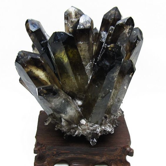 黒水晶 ブラッククォーツ クラスター [t802-6270]