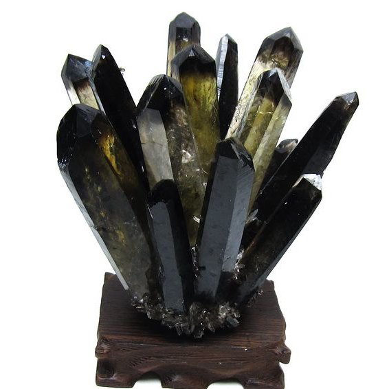 黒水晶 ブラッククォーツ クラスター [t802-6279]