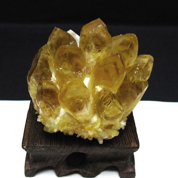 黄水晶 イエロークォーツ クラスター  [t802-6295]