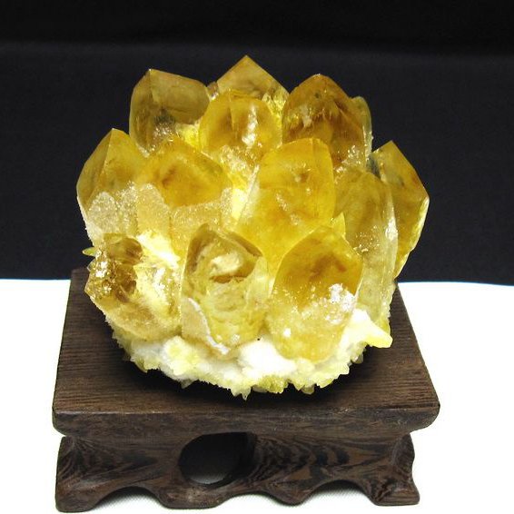 黄水晶 イエロークォーツ クラスター [t802-6316]