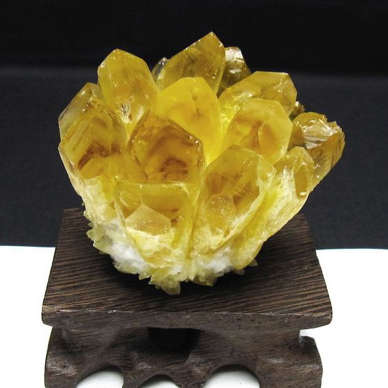 黄水晶 イエロークォーツ クラスター  [t802-6317]