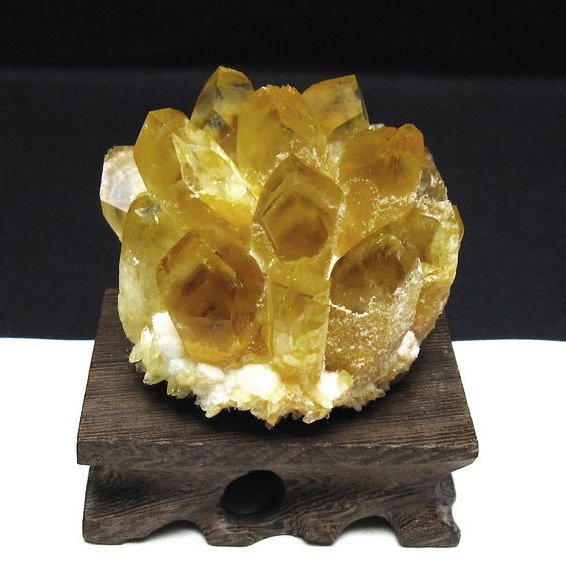 黄水晶 イエロークォーツ クラスター [t802-6323]