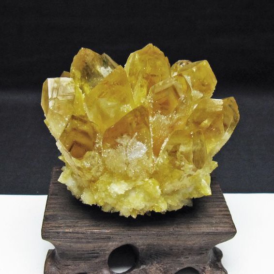 黄水晶 イエロークォーツ クラスター  [t802-6330]