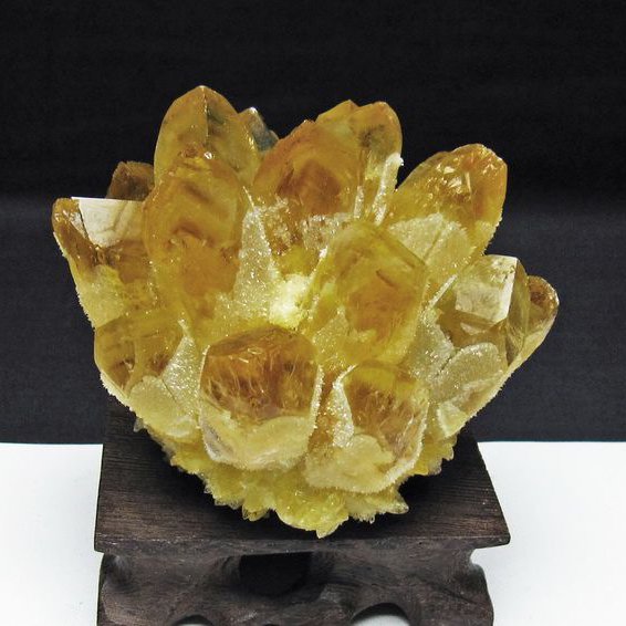 黄水晶 イエロークォーツ クラスター  [t802-6344]