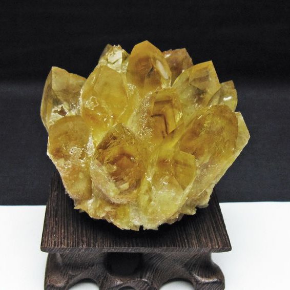 黄水晶 イエロークォーツ クラスター  [t802-6363]
