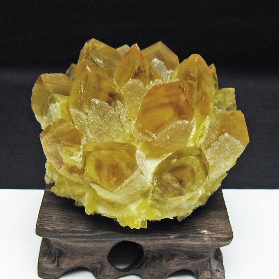 黄水晶 イエロークォーツ クラスター  [t802-6378]