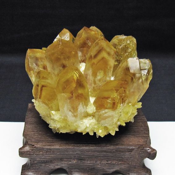 黄水晶 イエロークォーツ クラスター  [t802-6389]