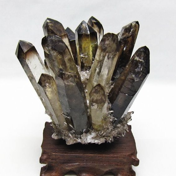 黒水晶 ブラッククォーツ クラスター [t802-6522]