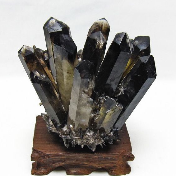 黒水晶 ブラッククォーツ クラスター [t802-6527]