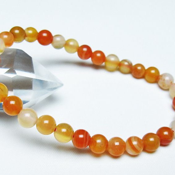 アゲート ブレスレット 6mm [t85-10971]