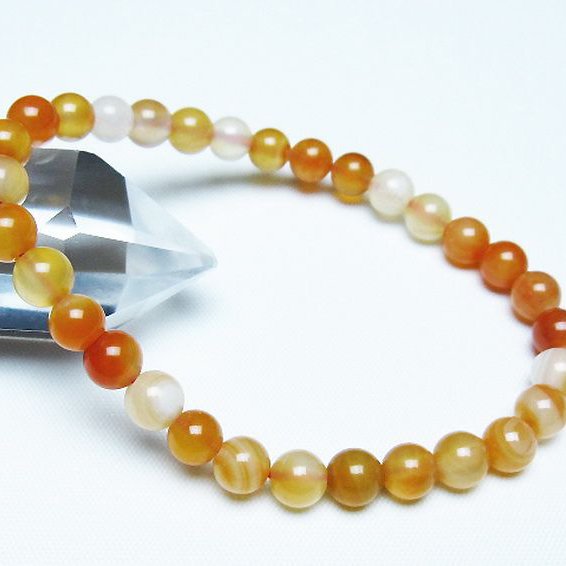 アゲート ブレスレット 6mm [T85-11135]